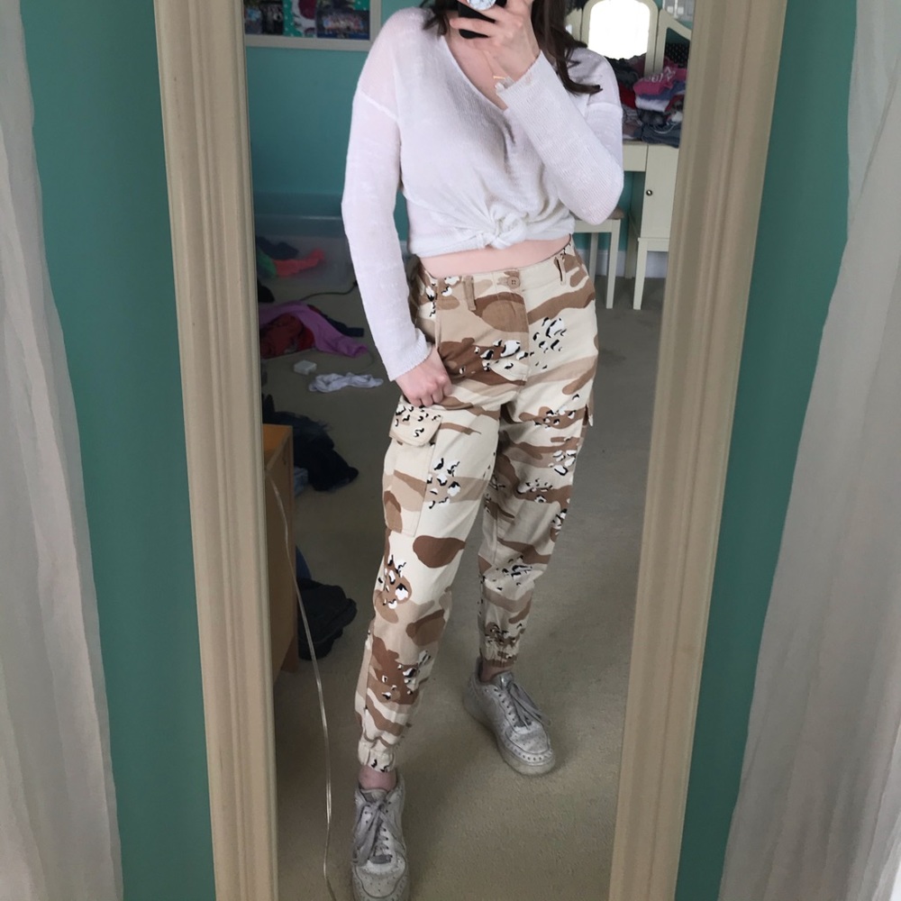 Forever 21 Leopard Army Cargo Pant